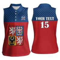 Custom Czech Ice Hockey 2026 Women Sleeveless Polo Shirt Never Backs Down