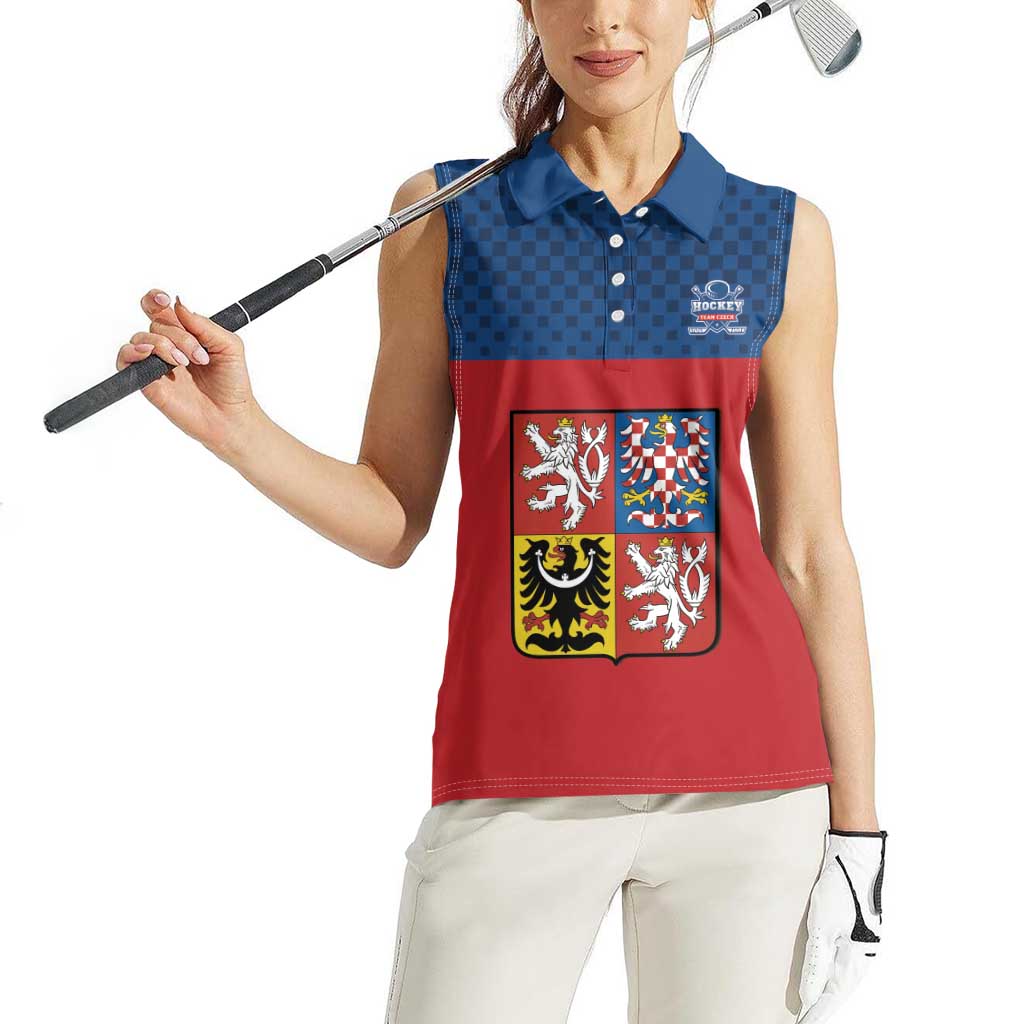 Custom Czech Ice Hockey 2026 Women Sleeveless Polo Shirt Never Backs Down