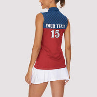 Custom Czech Ice Hockey 2026 Women Sleeveless Polo Shirt Never Backs Down
