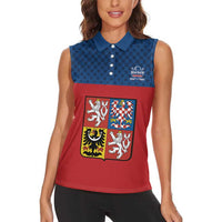 Custom Czech Ice Hockey 2026 Women Sleeveless Polo Shirt Never Backs Down