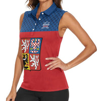 Custom Czech Ice Hockey 2026 Women Sleeveless Polo Shirt Never Backs Down