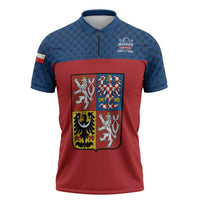 Custom Czech Ice Hockey 2026 Zipper Polo Shirt Never Backs Down