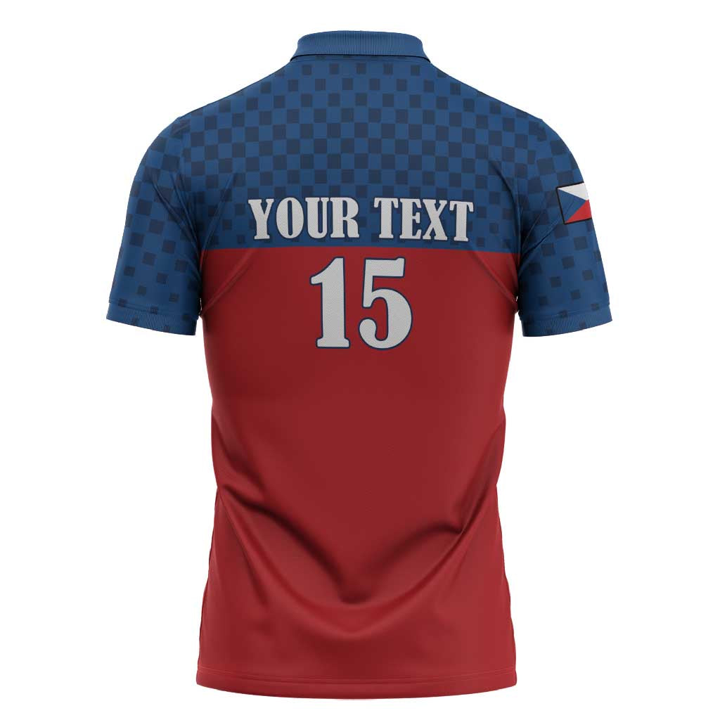 Custom Czech Ice Hockey 2026 Zipper Polo Shirt Never Backs Down