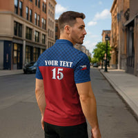 Custom Czech Ice Hockey 2026 Zipper Polo Shirt Never Backs Down