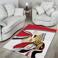 Egypt Revolution Day Area Rug Coat Of Arms With Flag