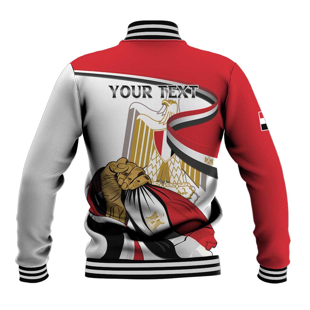 Personalized Egypt Revolution Day Baseball Jacket Coat Of Arms With Flag