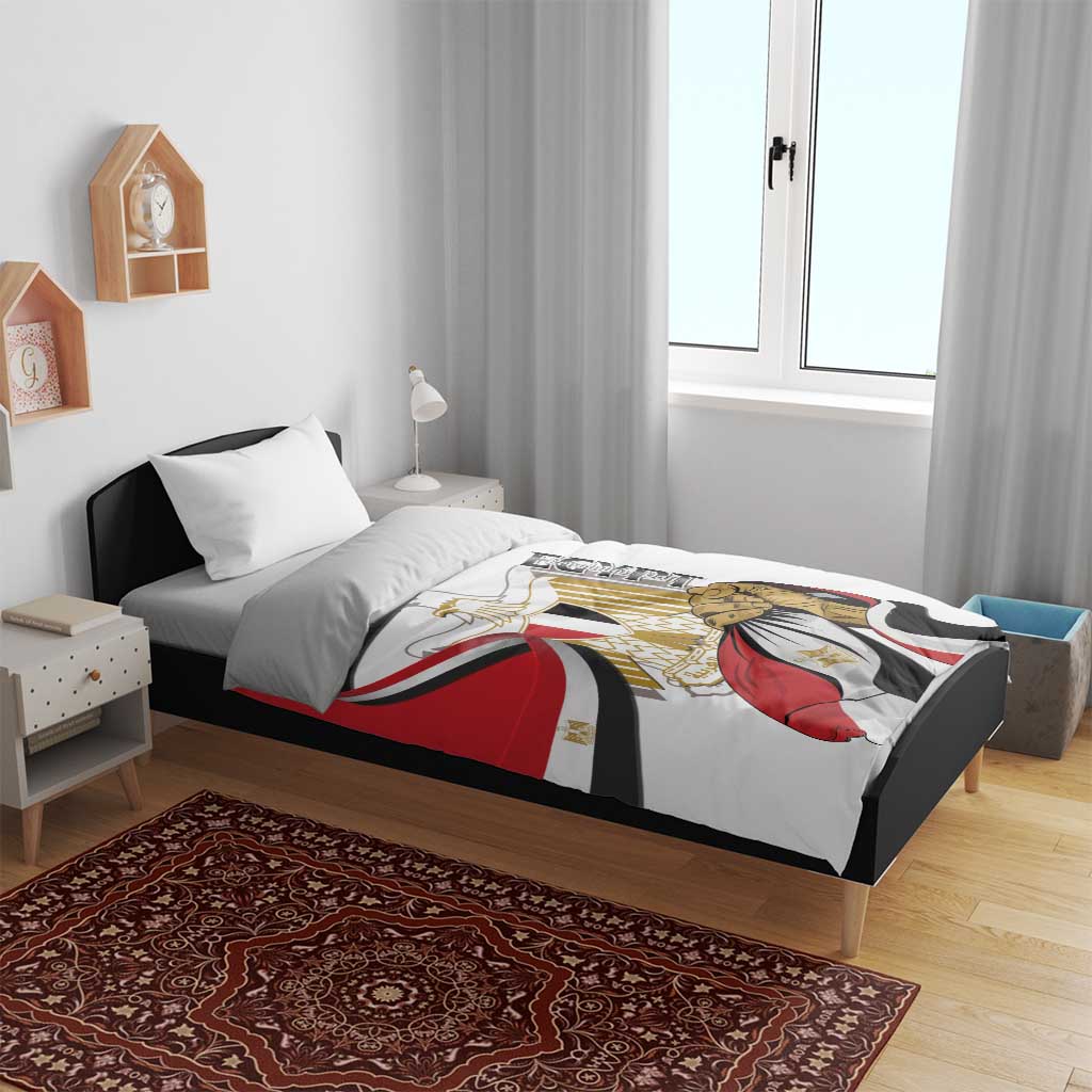 Egypt Revolution Day Bedding Set Coat Of Arms With Flag