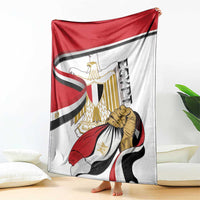 Egypt Revolution Day Blanket Coat Of Arms With Flag
