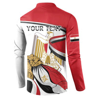 Personalized Egypt Revolution Day Button Sweatshirt Coat Of Arms With Flag