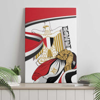 Egypt Revolution Day Canvas Wall Art Coat Of Arms With Flag