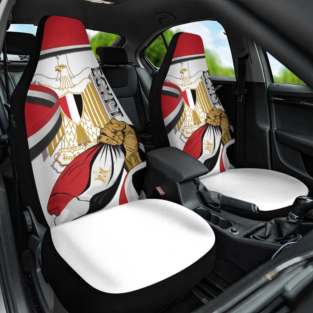 Egypt Revolution Day Car Seat Cover Coat Of Arms With Flag