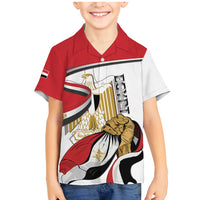 Personalized Egypt Revolution Day Family Matching Mermaid Dress and Hawaiian Shirt Coat Of Arms With Flag