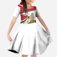 Personalized Egypt Revolution Day Family Matching Off Shoulder Maxi Dress and Hawaiian Shirt Coat Of Arms With Flag