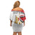 Personalized Egypt Revolution Day Family Matching Off Shoulder Short Dress and Hawaiian Shirt Coat Of Arms With Flag