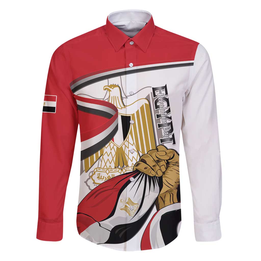 Personalized Egypt Revolution Day Family Matching Puletasi and Hawaiian Shirt Coat Of Arms With Flag