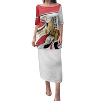 Personalized Egypt Revolution Day Family Matching Puletasi and Hawaiian Shirt Coat Of Arms With Flag