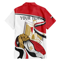 Personalized Egypt Revolution Day Family Matching Tank Maxi Dress and Hawaiian Shirt Coat Of Arms With Flag