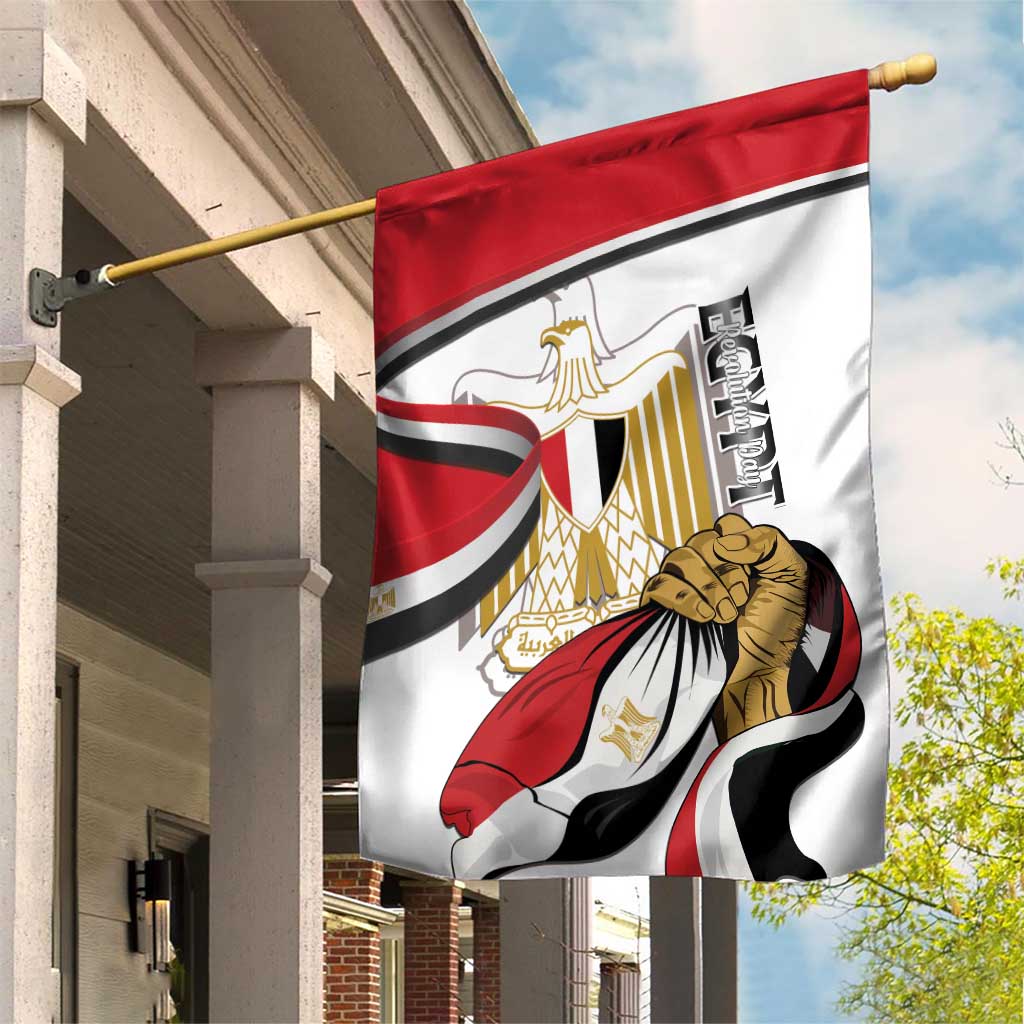 Egypt Revolution Day Garden Flag Coat Of Arms With Flag