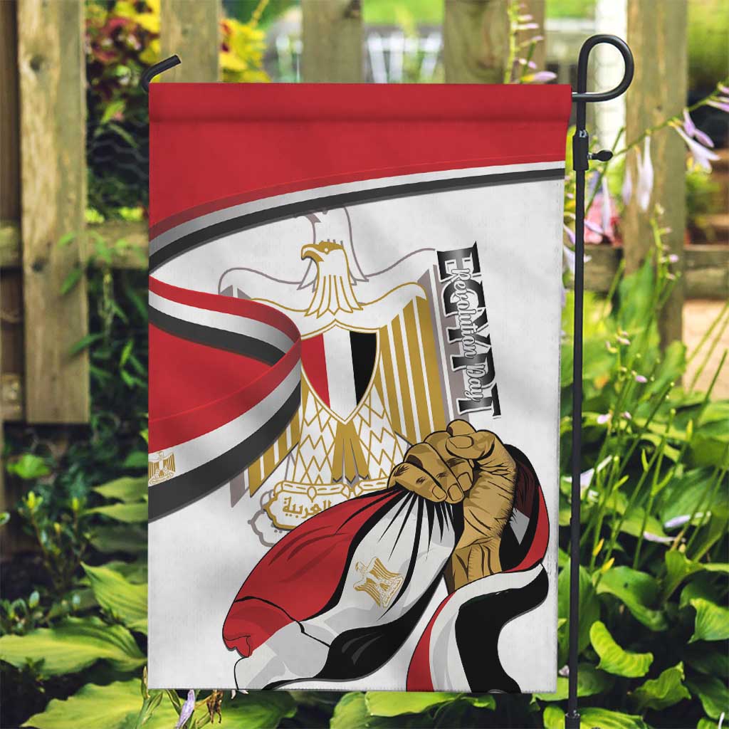 Egypt Revolution Day Garden Flag Coat Of Arms With Flag