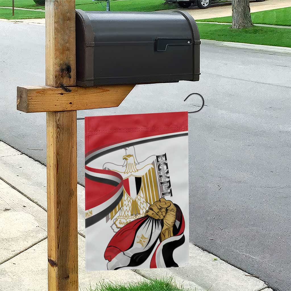 Egypt Revolution Day Garden Flag Coat Of Arms With Flag