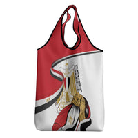 Egypt Revolution Day Grocery Bag Coat Of Arms With Flag