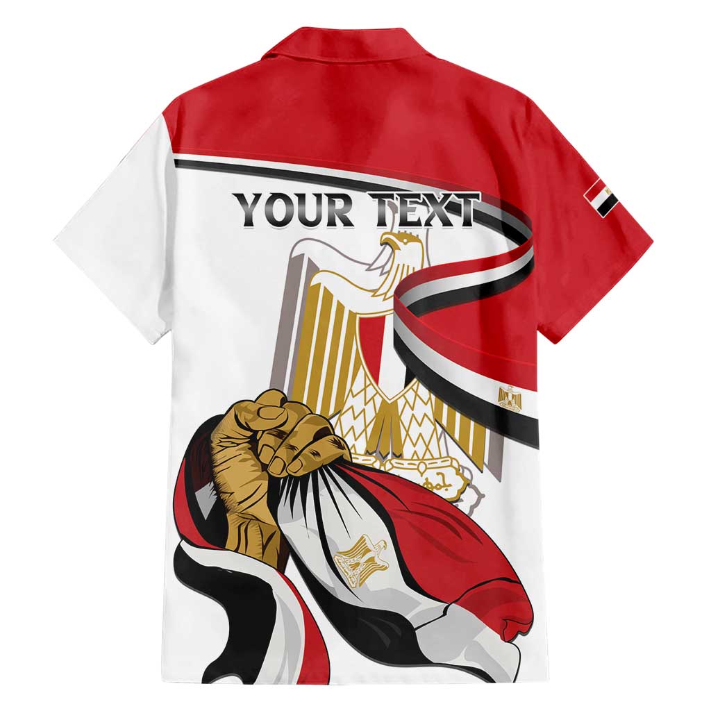 Personalized Egypt Revolution Day Hawaiian Shirt Coat Of Arms With Flag