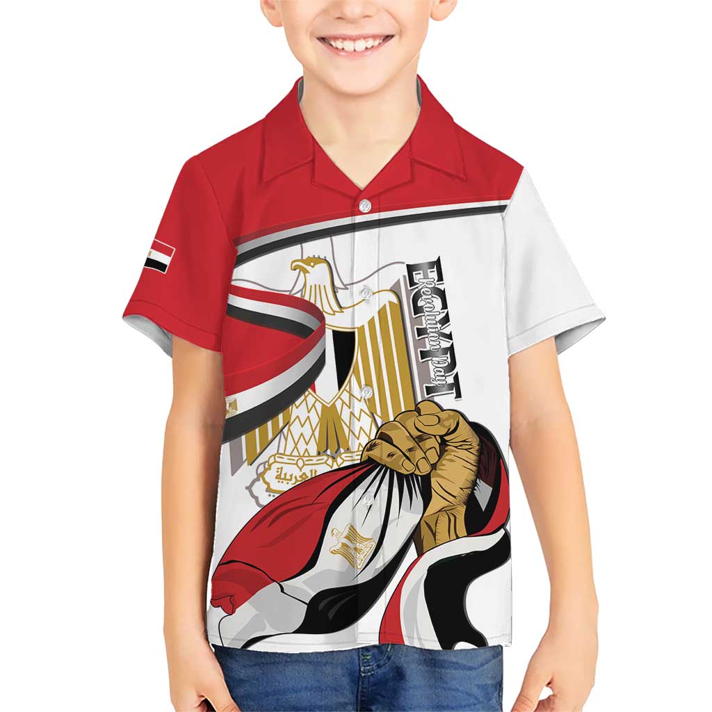 Personalized Egypt Revolution Day Hawaiian Shirt Coat Of Arms With Flag