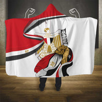 Egypt Revolution Day Hooded Blanket Coat Of Arms With Flag