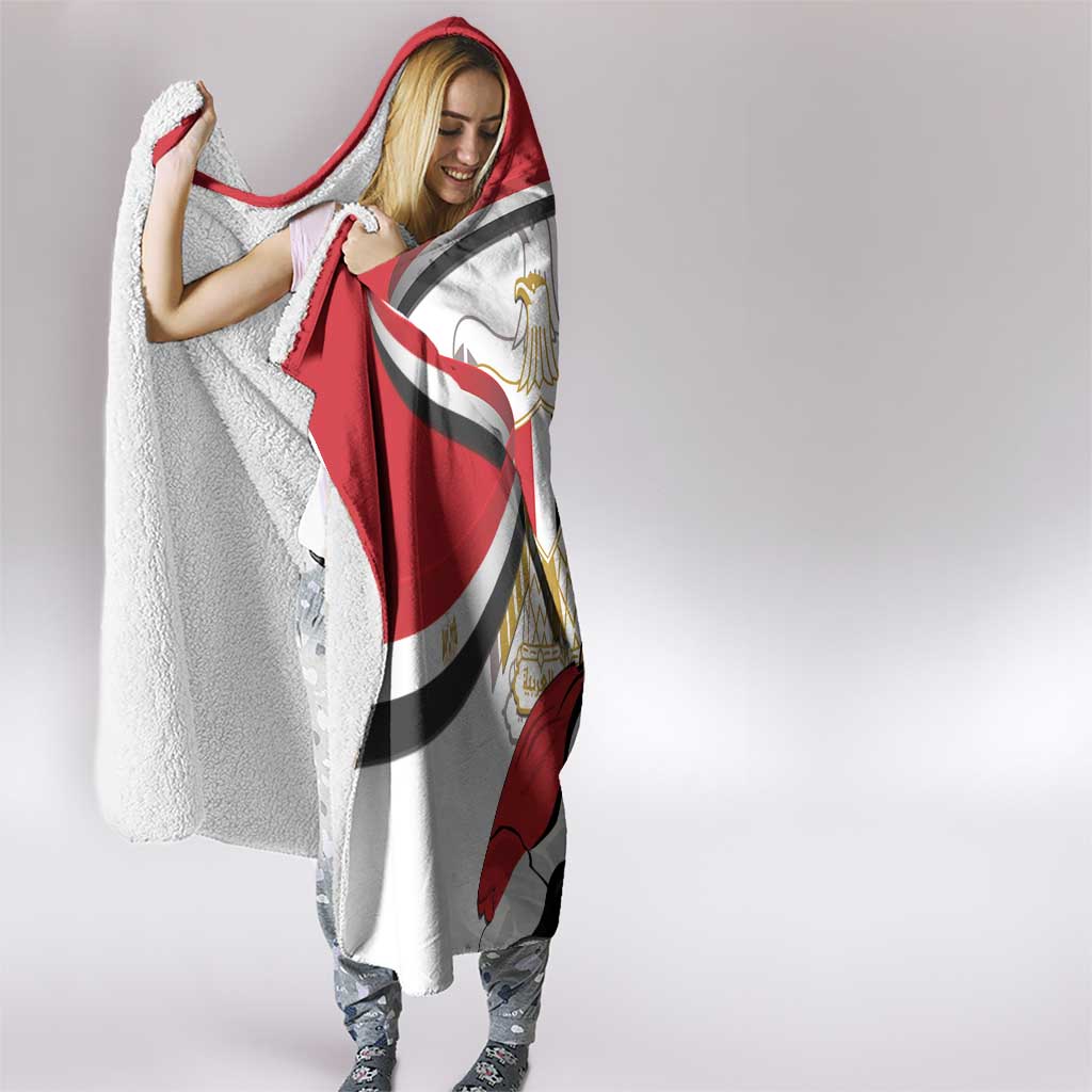 Egypt Revolution Day Hooded Blanket Coat Of Arms With Flag