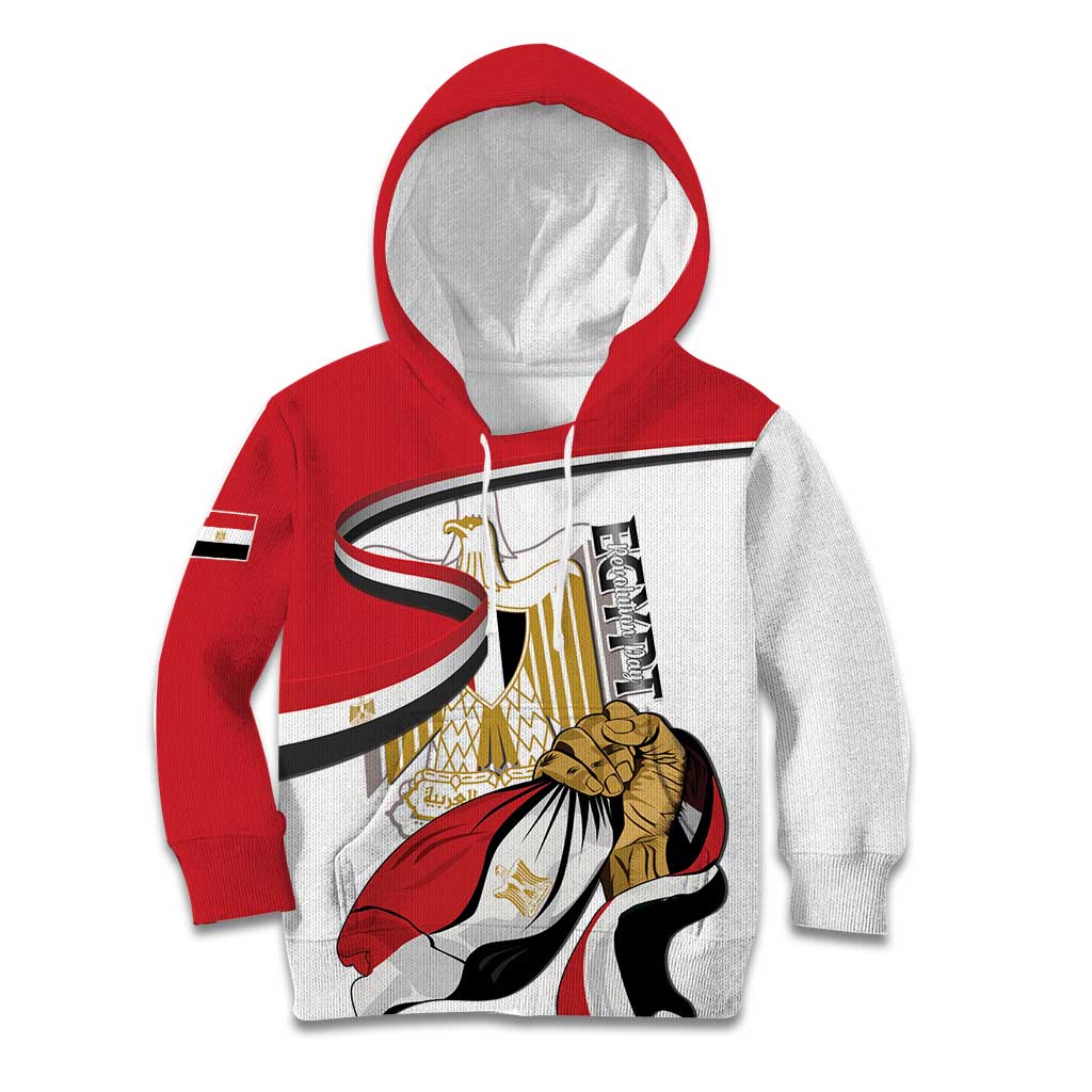Personalized Egypt Revolution Day Kid Hoodie Coat Of Arms With Flag