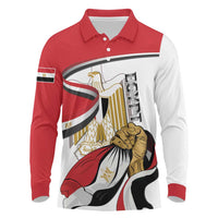 Personalized Egypt Revolution Day Long Sleeve Polo Shirt Coat Of Arms With Flag