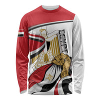 Personalized Egypt Revolution Day Long Sleeve Shirt Coat Of Arms With Flag
