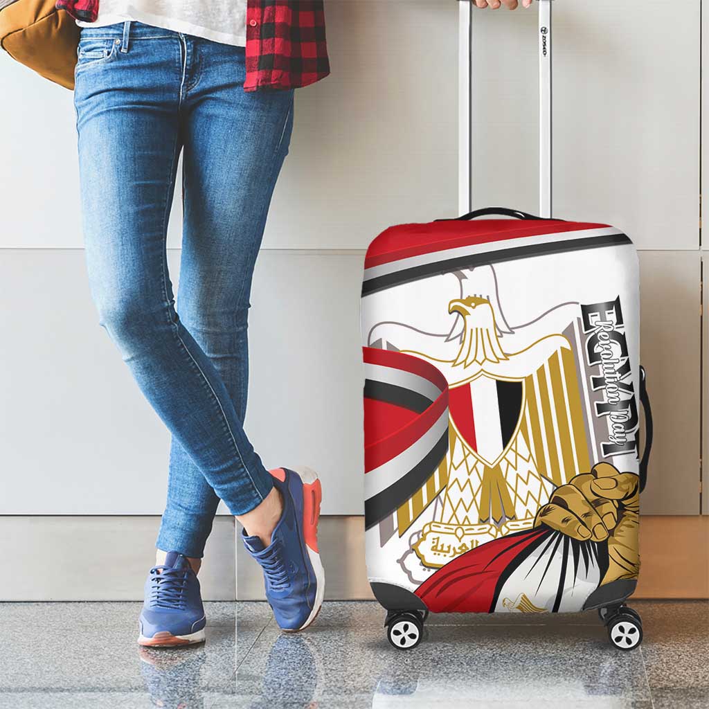 Egypt Revolution Day Luggage Cover Coat Of Arms With Flag