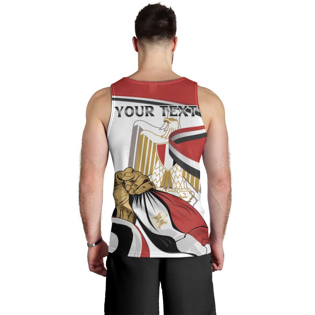 Personalized Egypt Revolution Day Men Tank Top Coat Of Arms With Flag