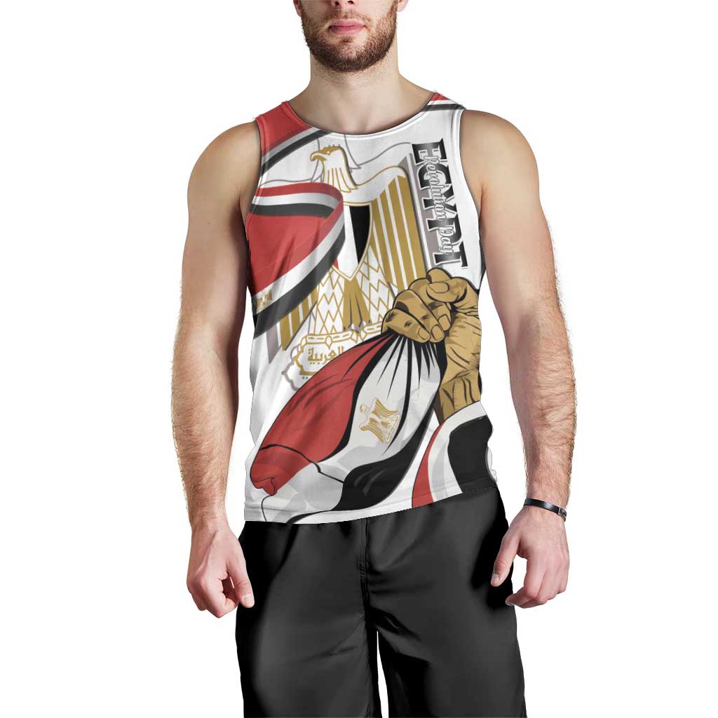 Personalized Egypt Revolution Day Men Tank Top Coat Of Arms With Flag