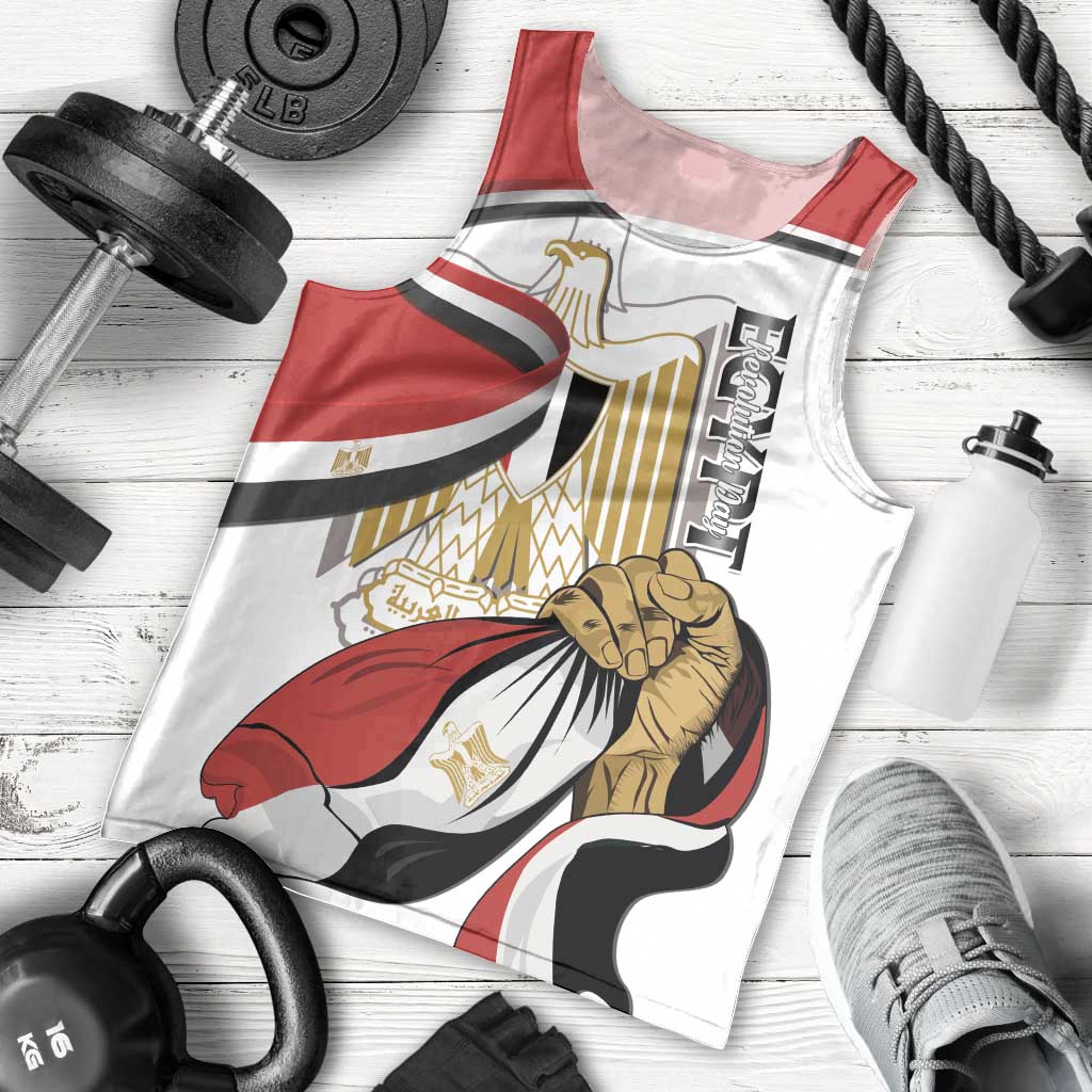 Personalized Egypt Revolution Day Men Tank Top Coat Of Arms With Flag