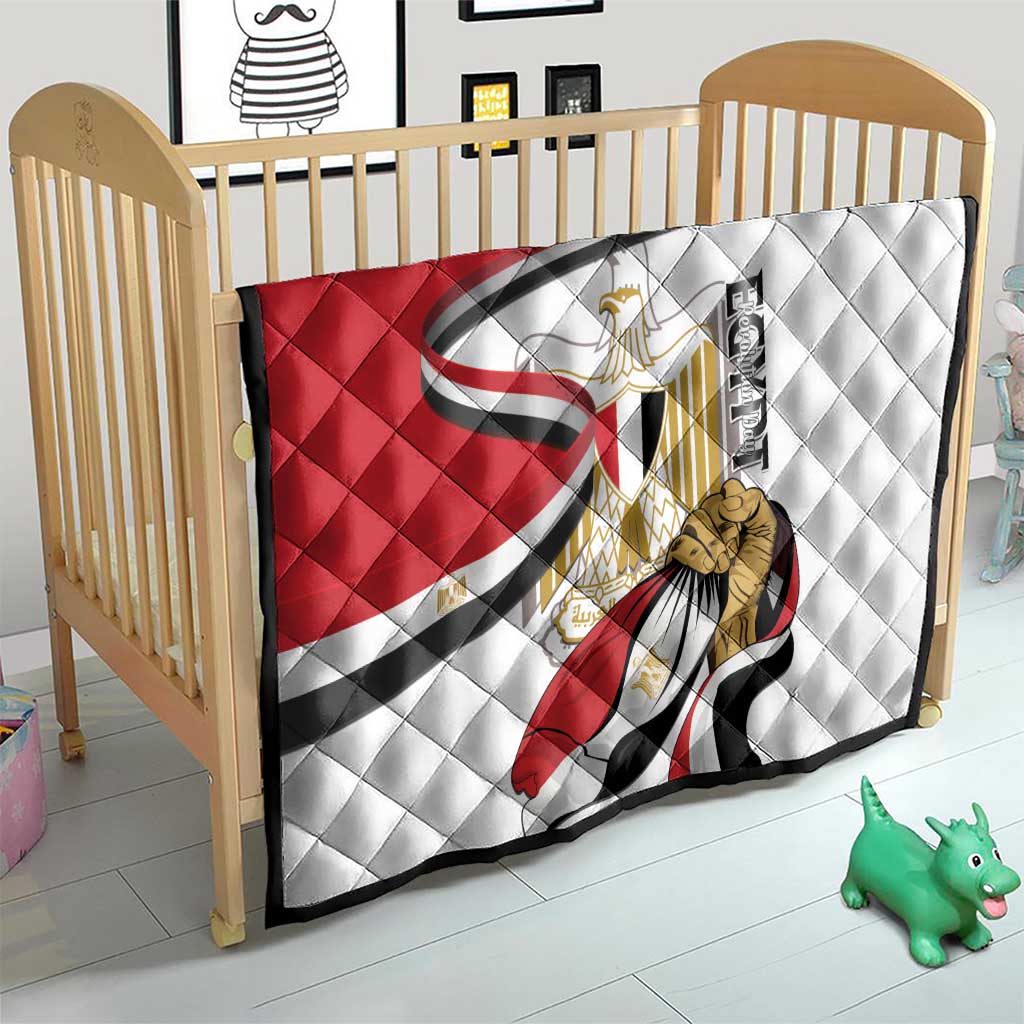 Egypt Revolution Day Quilt Coat Of Arms With Flag