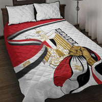 Egypt Revolution Day Quilt Bed Set Coat Of Arms With Flag
