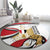 Egypt Revolution Day Round Carpet Coat Of Arms With Flag
