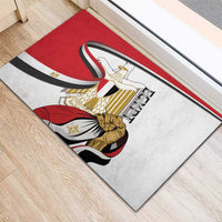 Egypt Revolution Day Rubber Doormat Coat Of Arms With Flag