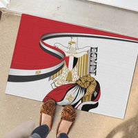 Egypt Revolution Day Rubber Doormat Coat Of Arms With Flag