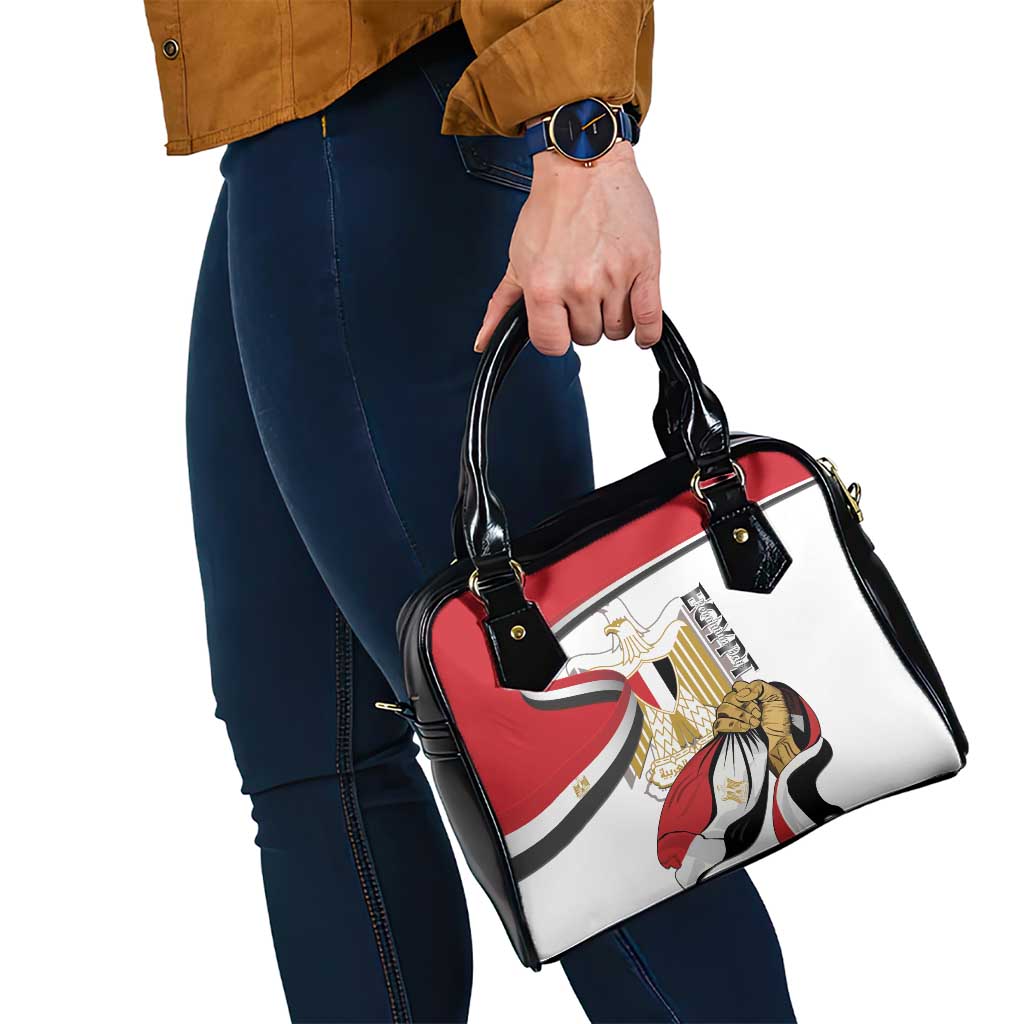 Egypt Revolution Day Shoulder Handbag Coat Of Arms With Flag