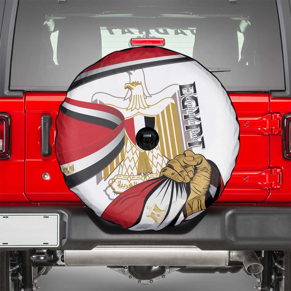Egypt Revolution Day Spare Tire Cover Coat Of Arms With Flag