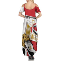 Personalized Egypt Revolution Day Summer Maxi Dress Coat Of Arms With Flag