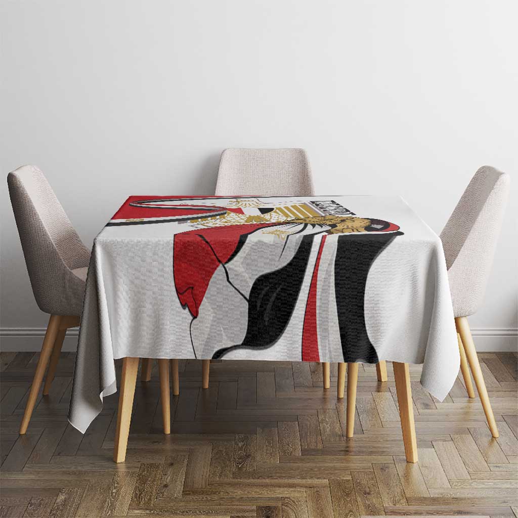 Egypt Revolution Day Tablecloth Coat Of Arms With Flag