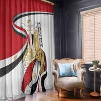 Egypt Revolution Day Window Curtain Coat Of Arms With Flag
