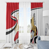 Egypt Revolution Day Window Curtain Coat Of Arms With Flag