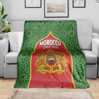 Personalized Morocco Throne Day Blanket King Lion Coat Of Arms