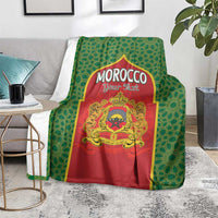 Personalized Morocco Throne Day Blanket King Lion Coat Of Arms