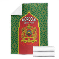 Personalized Morocco Throne Day Blanket King Lion Coat Of Arms